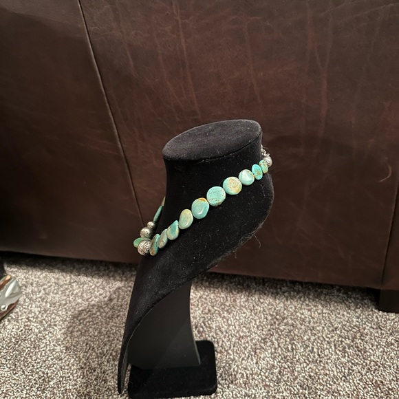 Hand Crafted “One of a Kind” Turquoise & Sterling Silver Handmade Choker. - Picture 6 of 7